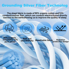 Sayorg grounding sheets king deep-pocket design ensures secure fit on deep mattresses
