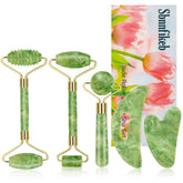 Sbnnfikeb jade roller set packaging for at-home facial massage and self-care.