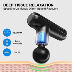 SBUBU mini massage gun with four heads for targeted deep tissue work