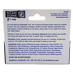 SCAR ZONE Advanced Scar Cream texture closeup shows a smooth, spreadable formula.