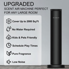SCENTEER cordless diffuser side view, portable and versatile for home or office scenting.