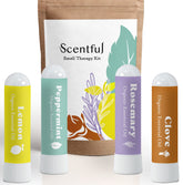 Scentful smell training kit packaging highlights four organic oils for aroma retraining.