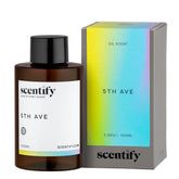 Scentify 5th Ave oil refill bottle displaying bergamot and floral notes for home use