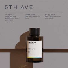 Scentify 5th Ave amber bottle highlighting premium diffuser packaging