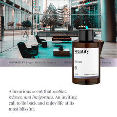 Scentify Bliss drops in a diffuser release fresh eucalyptus and citrus notes.