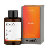 Scentify Miami aroma oil refill showing creamy cashmere and sandalwood for luxurious relaxation