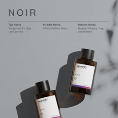 Scentify Noir bottle emphasizes vetiver depth for grounding ambiance