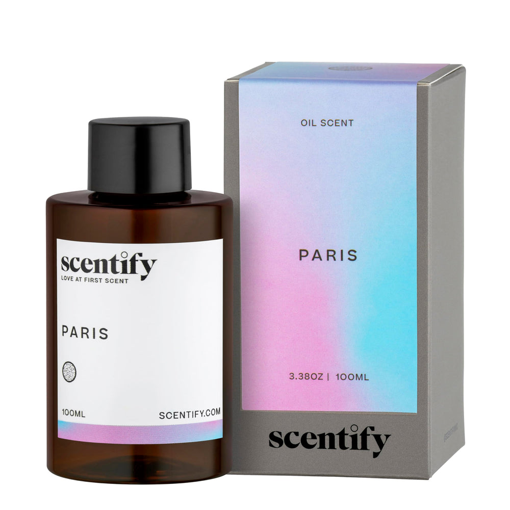 Scentify Paris aroma oil bottle amber close-up for premium diffuser use