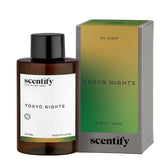 Scentify Tokyo Nights bottle pour for luxurious home spa ambiance.