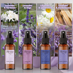 SCENTORINI Sleep Spray Lavender & Sage close-up for fresh linens and relaxation.
