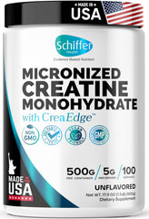 Schiffer Health Creatine Monohydrate powder front view boosts athletic performance