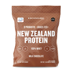 Schinoussa Probiotic Whey Chocolate Tub — premium grass-fed protein for lean muscle support.