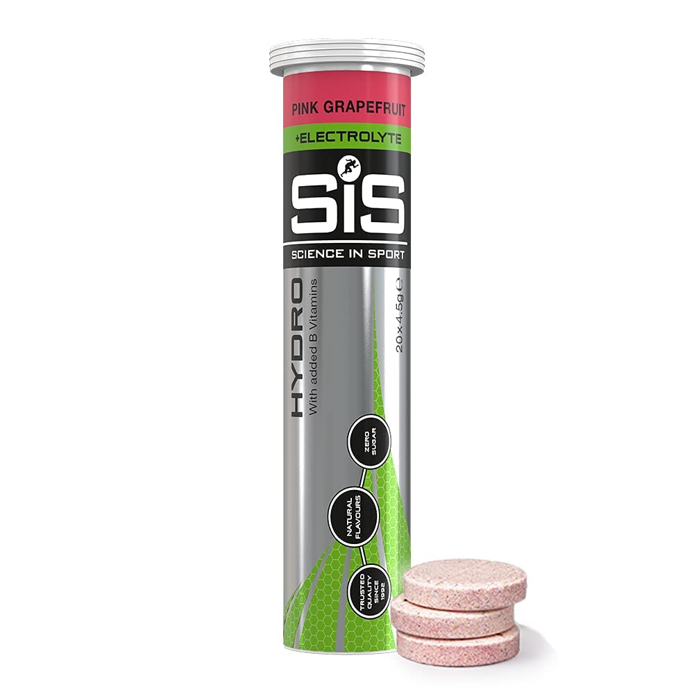 Science in Sport Hydro tablets dissolving in water for quick hydration.
