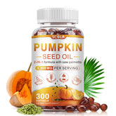 SCOLA pumpkin seed oil bottle highlighting cold-pressed formula for urinary support