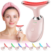 Scopck red-light facial massager with arc head for smooth glide and absorption