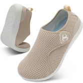 SCURTAIN comfortable brown women's shoes with a wide toe for roomy fit and daily wear.