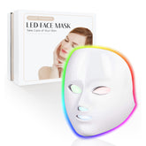 SDKWDH red light mask with seven modes shown on a calm complexion for at-home care
