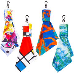 Seabbo Mondrian cleaning cloth for crystal-clear glasses with bold art design