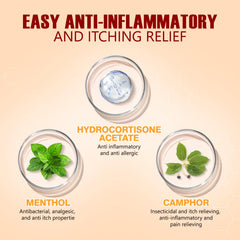Seacall Hydrocortisone Cream applied to affected area for targeted relief.
