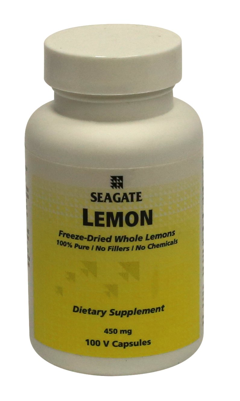 Seagate Whole Lemon Concentrate bottle showcases convenient daily use and citrus flavor.