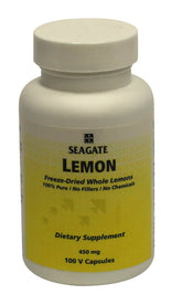 Seagate Whole Lemon Concentrate bottle showcases convenient daily use and citrus flavor.