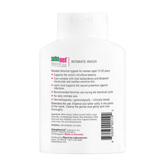 SEBAMED packaging highlights organic tenside formula for sensitive skin
