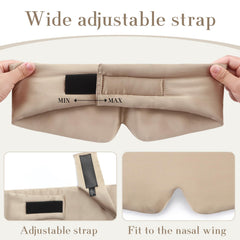 SECZIPE side-sleeper friendly mask cushions the face during side sleep.