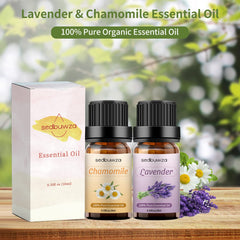 Sedbuwza chamomile essential oil bottle close-up for skin care use