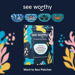 Close-up of See Worthy Sea Eye Patch material showing breathable fabric for comfort