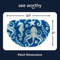 Gentle adhesive on See Worthy Sea Eye Patch remains secure through daily activities