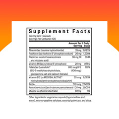 Seeking Health B Complex Plus capsules close up, ideal for daily energy and brain support.
