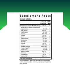 Close-up of Seeking Health Digestive Enzymes capsules showing comprehensive digestion support