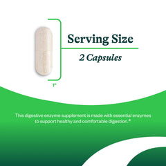 Label back of Seeking Health Digestive Enzymes highlighting enzyme spectrum and allergen info
