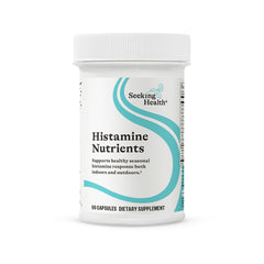 Seeking Health Histamine Nutrients bottle front view showcasing seasonal support benefits