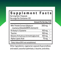 Seeking Health Liver Nutrients capsules close-up; supports liver cell function