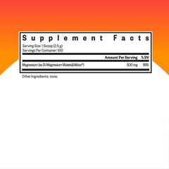 Seeking Health magnesium malate powder with scoop for easy dosing.
