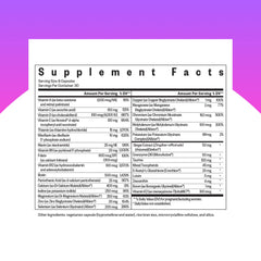Label highlights True Folate and non-methylated B12 on Seeking Health Optimal Prenatal MF.