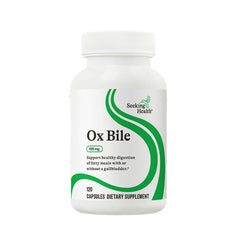 Seeking Health Ox Bile capsules front view for everyday digestive support.