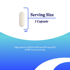 Seeking Health Vitamin D3 + K2 capsules ready for daily supplementation