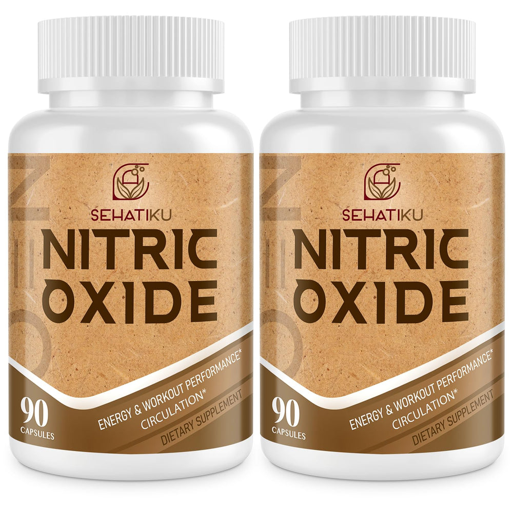 SehatiKu Nitric Oxide bottle front, supporting daily vitality and flow