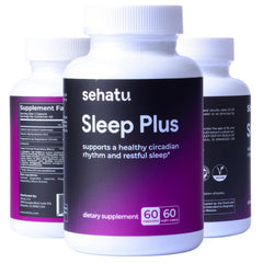 SEHATU Sleep Plus bottle for nightly rest routine.
