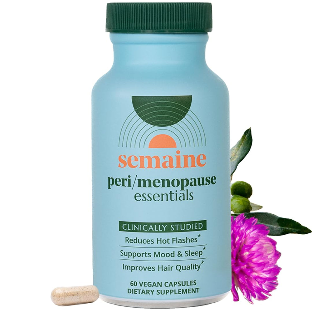 Semaine Peri/Menopause Essentials bottle front showing non-hormonal balance support