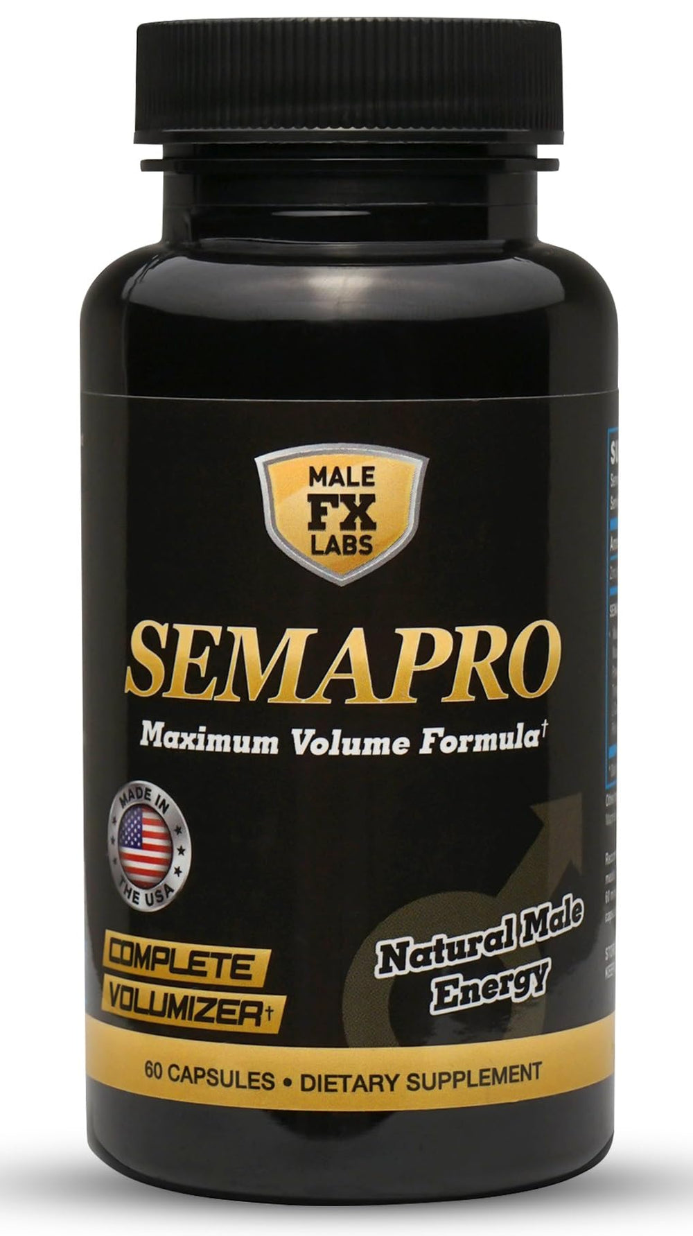Semapro extreme semen volume bottle on display suggesting volume support.