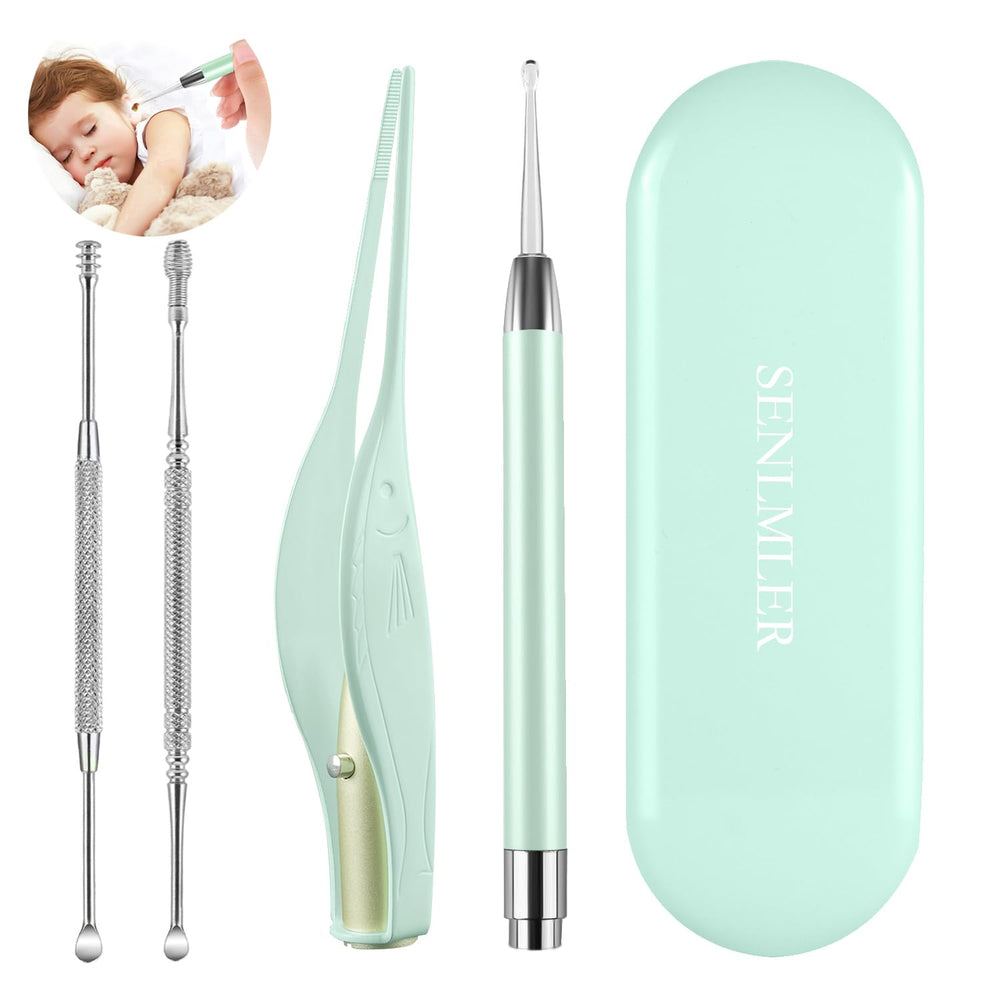 SENLMLER ear-wax-removal-tool-kit-led-spoon for clear at-home ear cleaning.