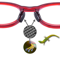 Setex Gecko Grip nose pad on plastic frames designed for reliable grip.
