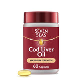 Seven Seas cod liver oil max strength bottle for daily omega-3 support