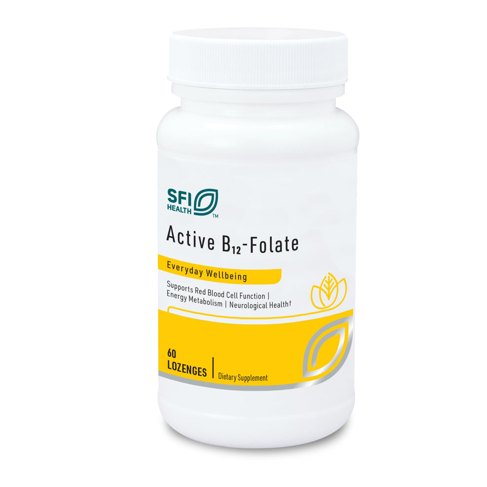SFI Health Active B12 Folate lozenge dissolving under tongue for fast absorption