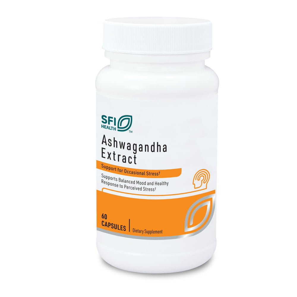 SFI Health Klaire Labs Ashwagandha 300mg bottle for daily memory support.