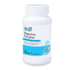 SFI Health Klaire Labs Digestive Enzymes bottle for daily digestion support.