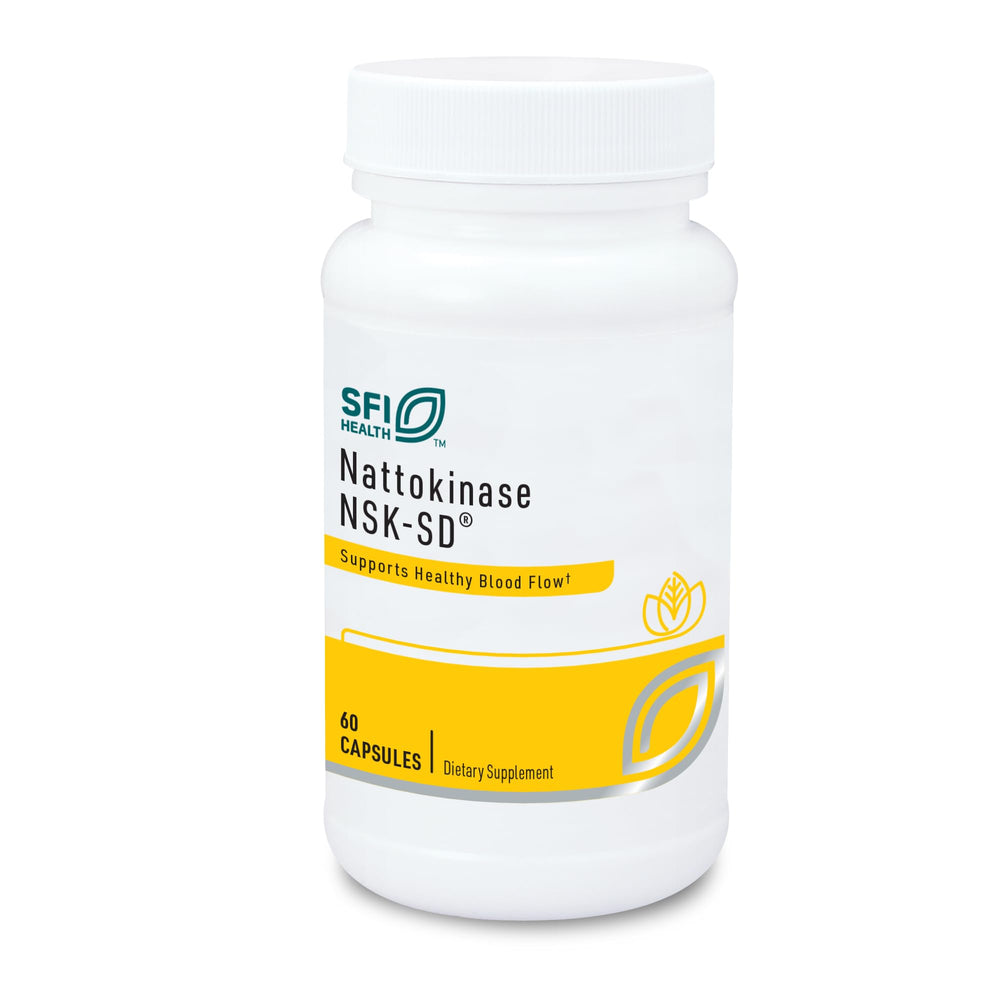 SFI Health Nattokinase NSK-SD bottle suggesting cardiovascular support potential.